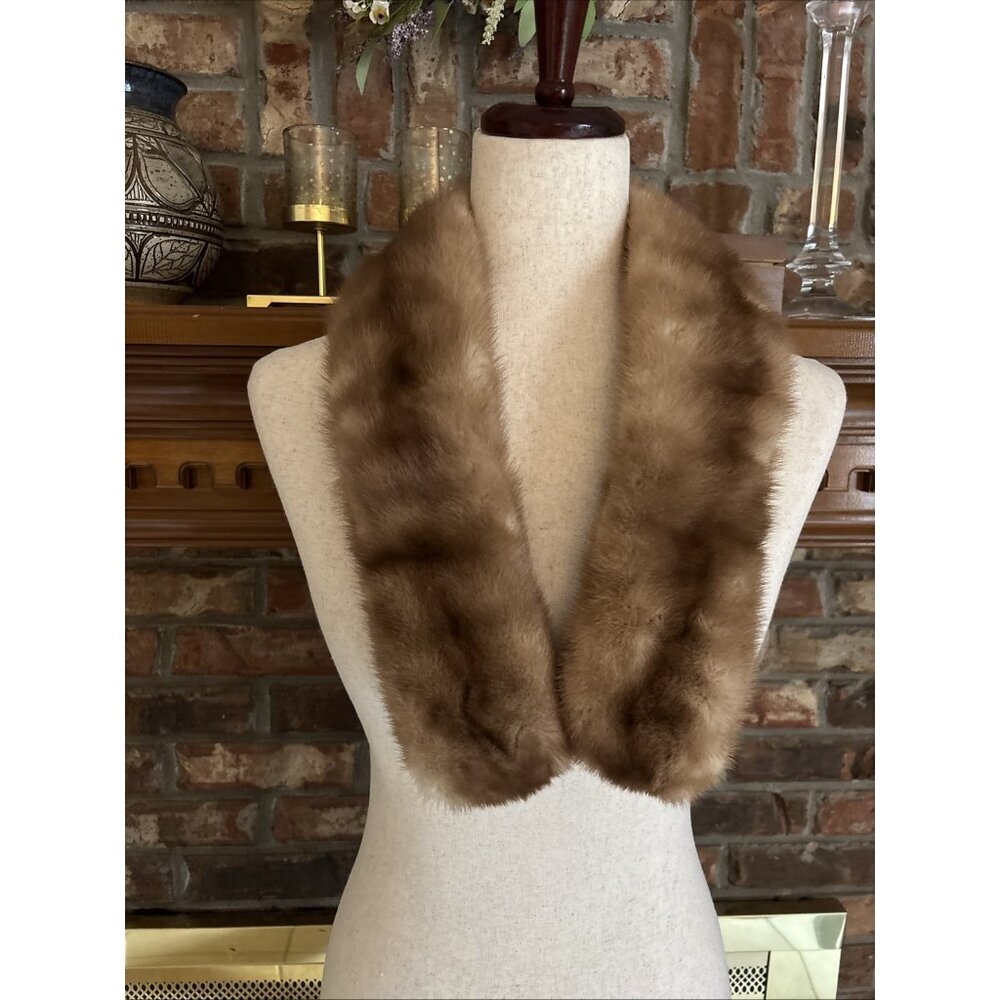 Davidsons Of Indianapolis Mink Collar Or Stole Vintage Brown